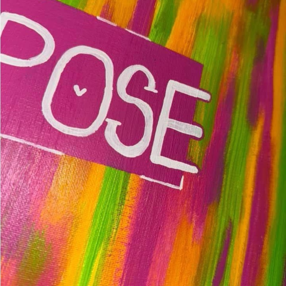 Vibrant Abstract 'Purpose' Canvas Art - Picture 2 of 2